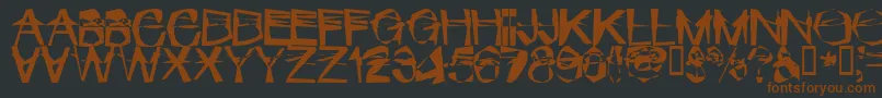 MischstabPopanz-fontti – ruskeat fontit mustalla taustalla