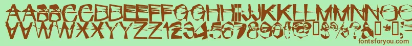 MischstabPopanz Font – Brown Fonts on Green Background