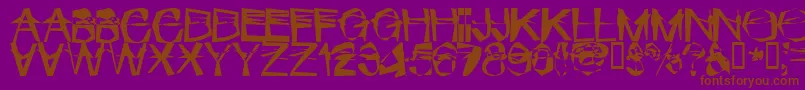 MischstabPopanz Font – Brown Fonts on Purple Background