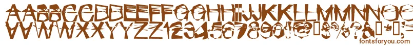 Шрифт MischstabPopanz – коричневые шрифты на белом фоне