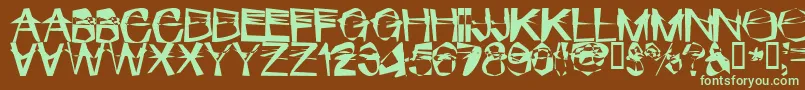 Шрифт MischstabPopanz – зелёные шрифты на коричневом фоне