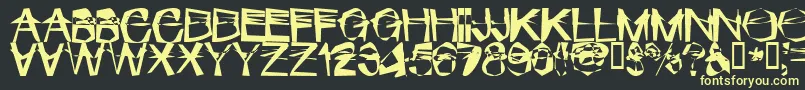 MischstabPopanz Font – Yellow Fonts on Black Background
