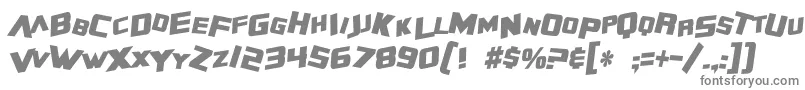 Шрифт SF Zero Gravity Condensed Bold Italic – серые шрифты на белом фоне