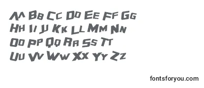 Schriftart SF Zero Gravity Condensed Italic