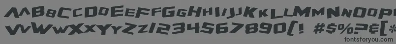 SF Zero Gravity Italic Font – Black Fonts on Gray Background