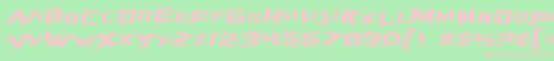 SF Zero Gravity Italic Font – Pink Fonts on Green Background