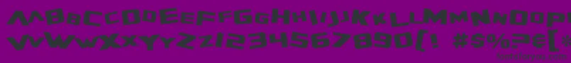Шрифт SF Zero Gravity – чёрные шрифты на фиолетовом фоне