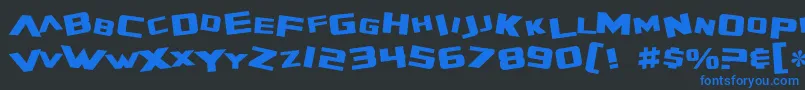 SF Zero Gravity Font – Blue Fonts on Black Background