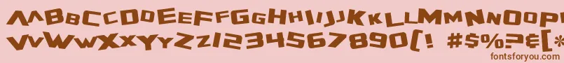 SF Zero Gravity-fontti – ruskeat fontit vaaleanpunaisella taustalla