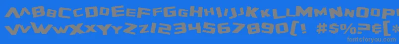 SF Zero Gravity-fontti – harmaat kirjasimet sinisellä taustalla