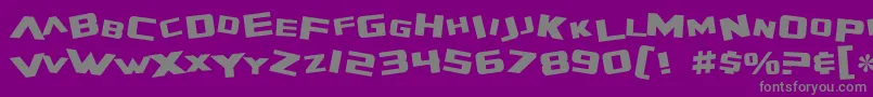 SF Zero Gravity-fontti – harmaat kirjasimet violetilla taustalla