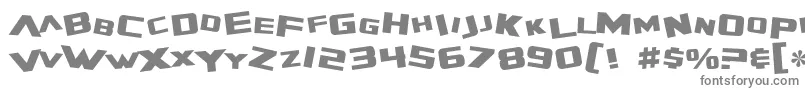 SF Zero Gravity-fontti – harmaat kirjasimet valkoisella taustalla
