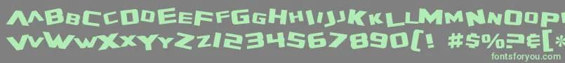 Шрифт SF Zero Gravity – зелёные шрифты на сером фоне