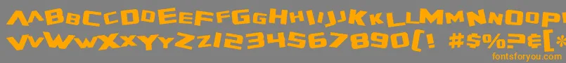 Шрифт SF Zero Gravity – оранжевые шрифты на сером фоне