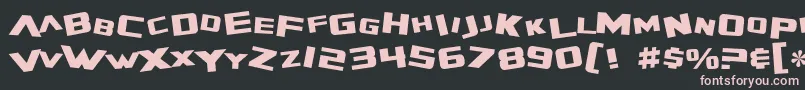 Шрифт SF Zero Gravity – розовые шрифты на чёрном фоне