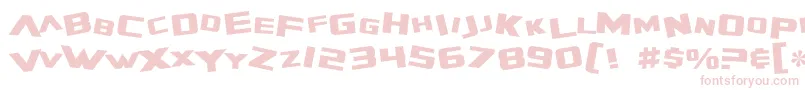 SF Zero Gravity-fontti – vaaleanpunaiset fontit valkoisella taustalla