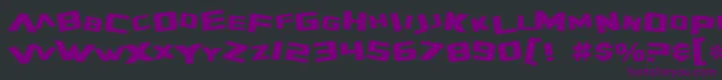 SF Zero Gravity-fontti – violetit fontit mustalla taustalla