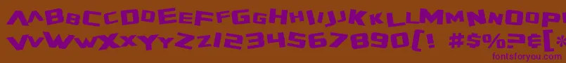 Шрифт SF Zero Gravity – фиолетовые шрифты на коричневом фоне