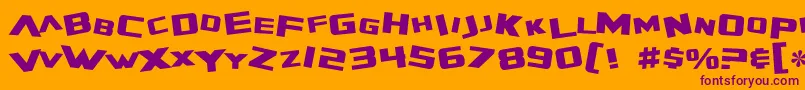 Шрифт SF Zero Gravity – фиолетовые шрифты на оранжевом фоне