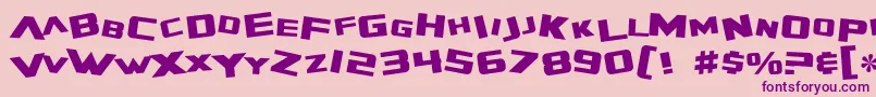 SF Zero Gravity-fontti – violetit fontit vaaleanpunaisella taustalla