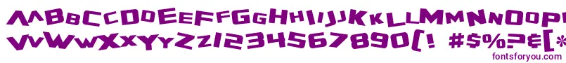 SF Zero Gravity-fontti – violetit fontit valkoisella taustalla