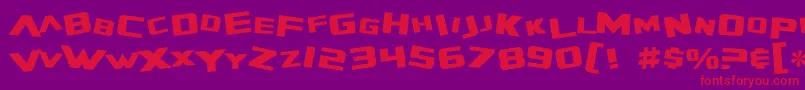フォントSF Zero Gravity – 紫の背景に赤い文字