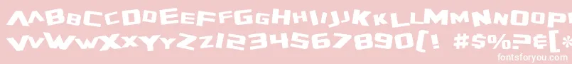 Шрифт SF Zero Gravity – белые шрифты на розовом фоне