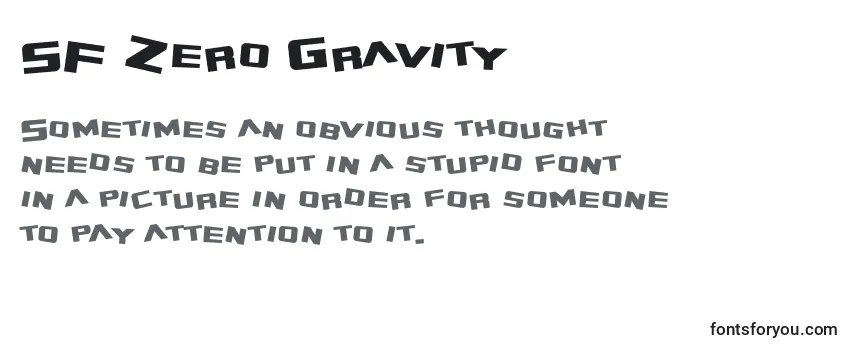 フォントSF Zero Gravity
