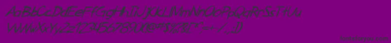 SF Zimmerman Italic Font – Black Fonts on Purple Background