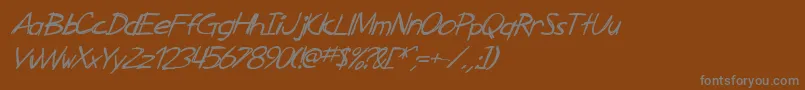 Шрифт SF Zimmerman Italic – серые шрифты на коричневом фоне