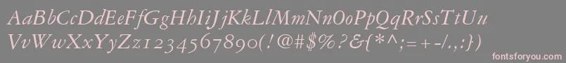 GaramondRepriseOldstyleSsiNormal Font – Pink Fonts on Gray Background