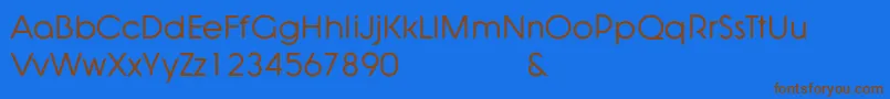 Shadeerah Demo Font – Brown Fonts on Blue Background