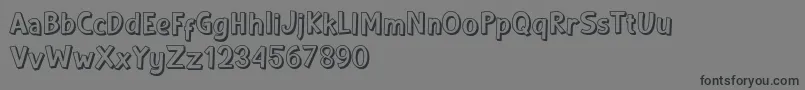 Shadow demo Font – Black Fonts on Gray Background