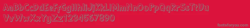 Shadow demo Font – Gray Fonts on Red Background