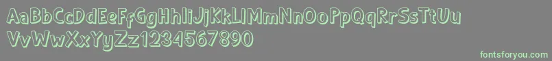 Shadow demo Font – Green Fonts on Gray Background