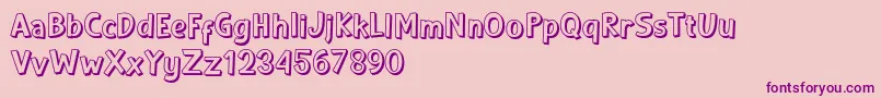 Shadow demo-Schriftart – Violette Schriften auf rosa Hintergrund