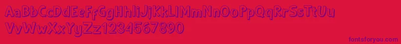 Shadow demo Font – Purple Fonts on Red Background