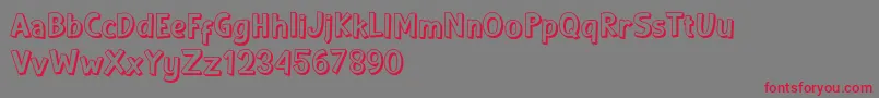 Shadow demo Font – Red Fonts on Gray Background