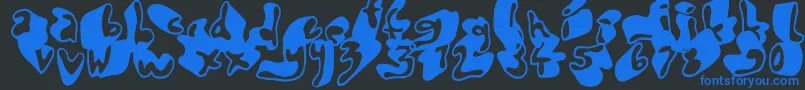 Shadow Mole Font – Blue Fonts on Black Background