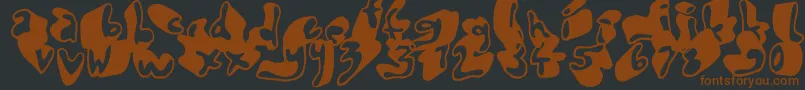Shadow Mole Font – Brown Fonts on Black Background