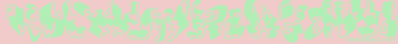 Shadow Mole Font – Green Fonts on Pink Background