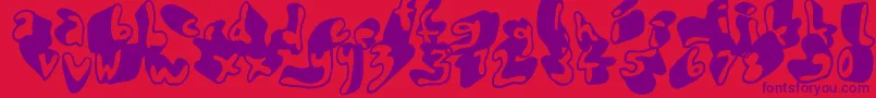 Shadow Mole Font – Purple Fonts on Red Background