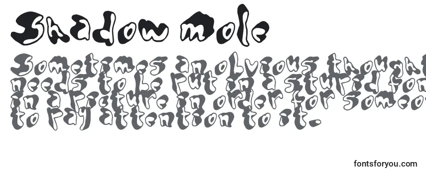 Schriftart Shadow Mole