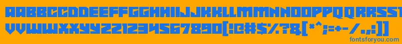 Shadowkingz Font – Blue Fonts on Orange Background