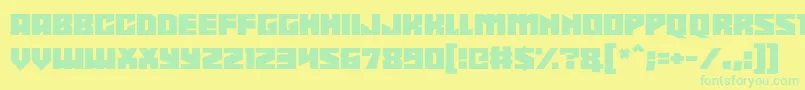 Shadowkingz Font – Green Fonts on Yellow Background