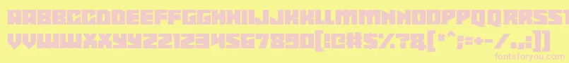 Shadowkingz-Schriftart – Rosa Schriften auf gelbem Hintergrund