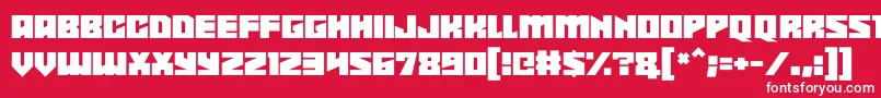 Shadowkingz Font – White Fonts on Red Background