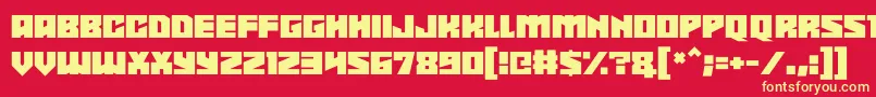Shadowkingz Font – Yellow Fonts on Red Background