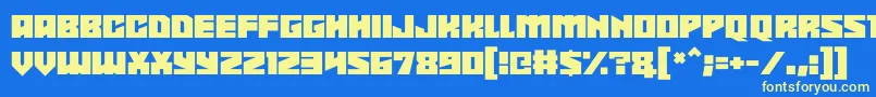 Shadowkingz Font – Yellow Fonts on Blue Background