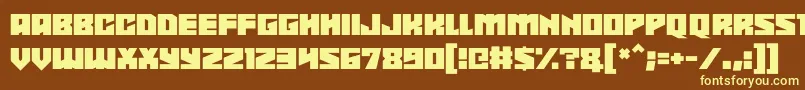 Shadowkingz Font – Yellow Fonts on Brown Background